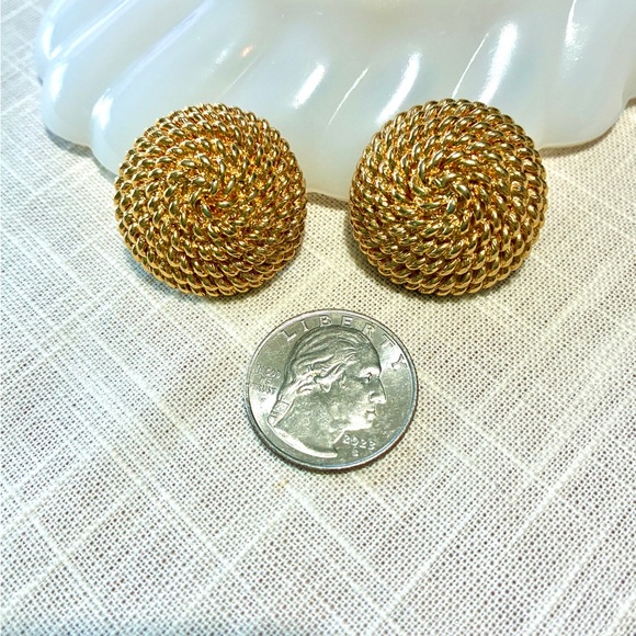 Classic Rope Monet Dome Earrings - Picture 3 of 6